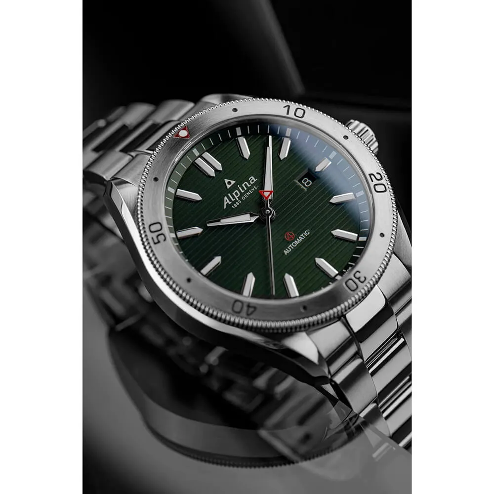 Alpina ALPINER 4 Green Dial Stainless Steel Automatic Men's Watch AL-525GR5AQ6B