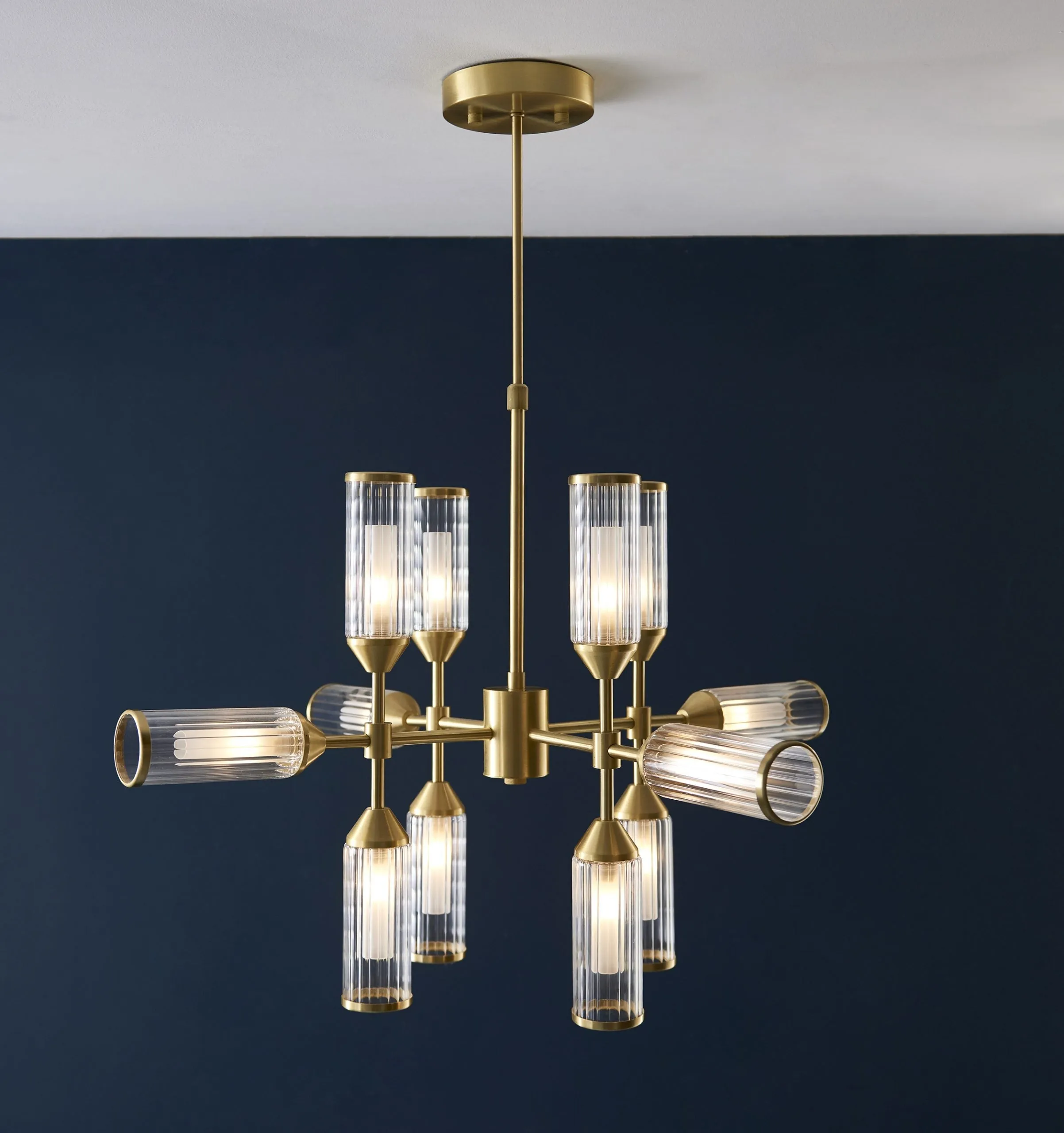 Amos Duchy 12 Light Pendant Satin Brass