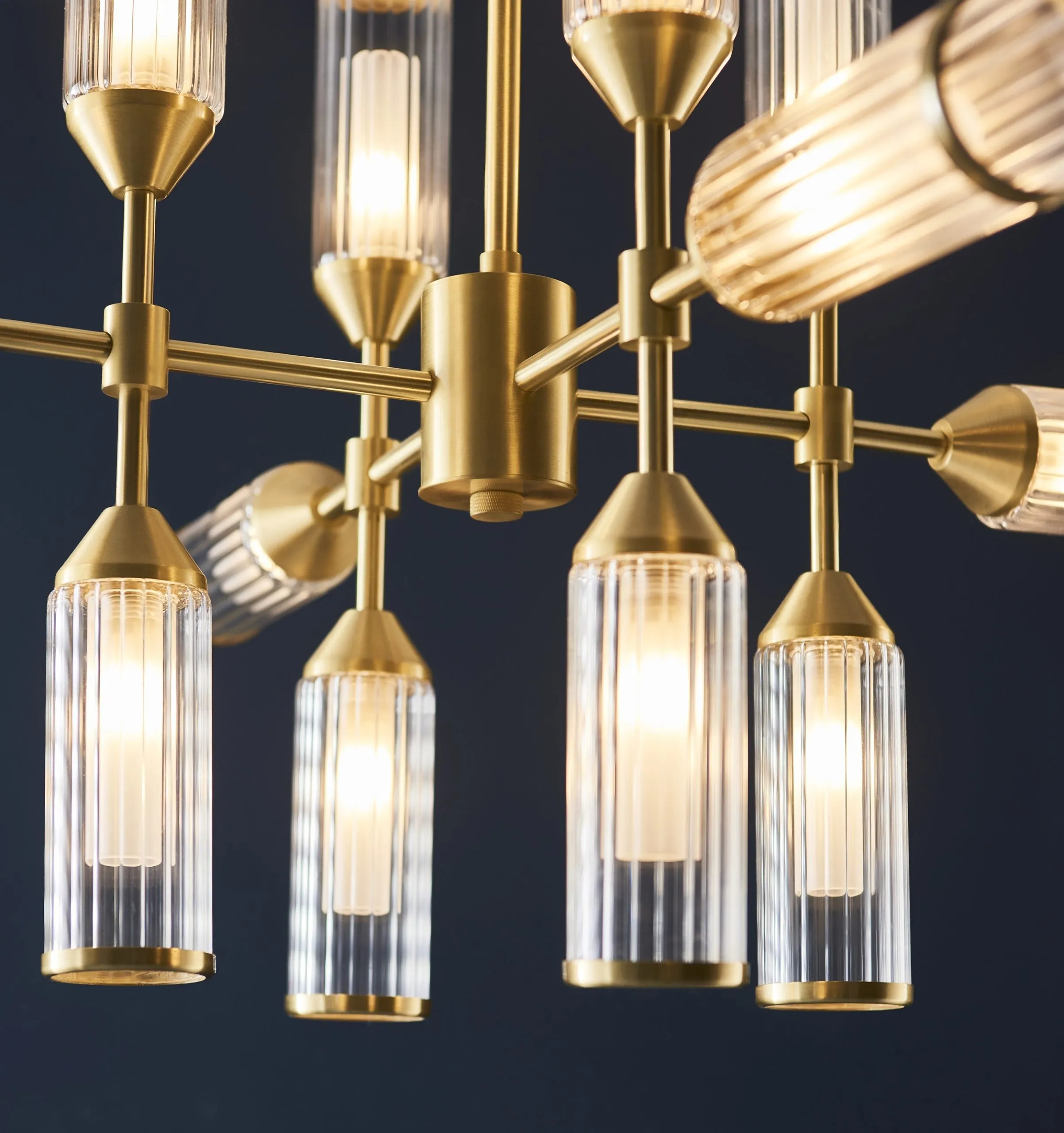 Amos Duchy 12 Light Pendant Satin Brass