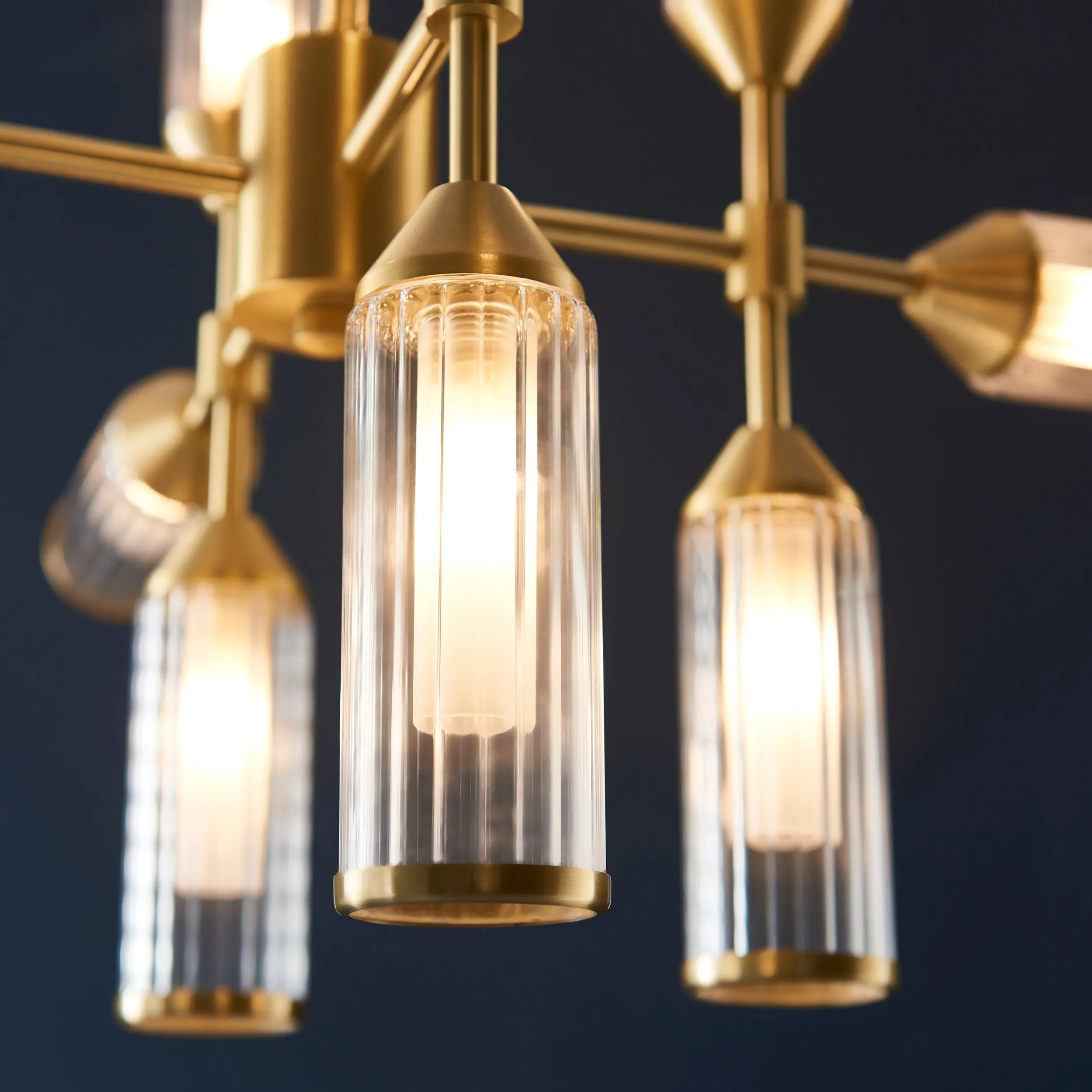 Amos Duchy 12 Light Pendant Satin Brass