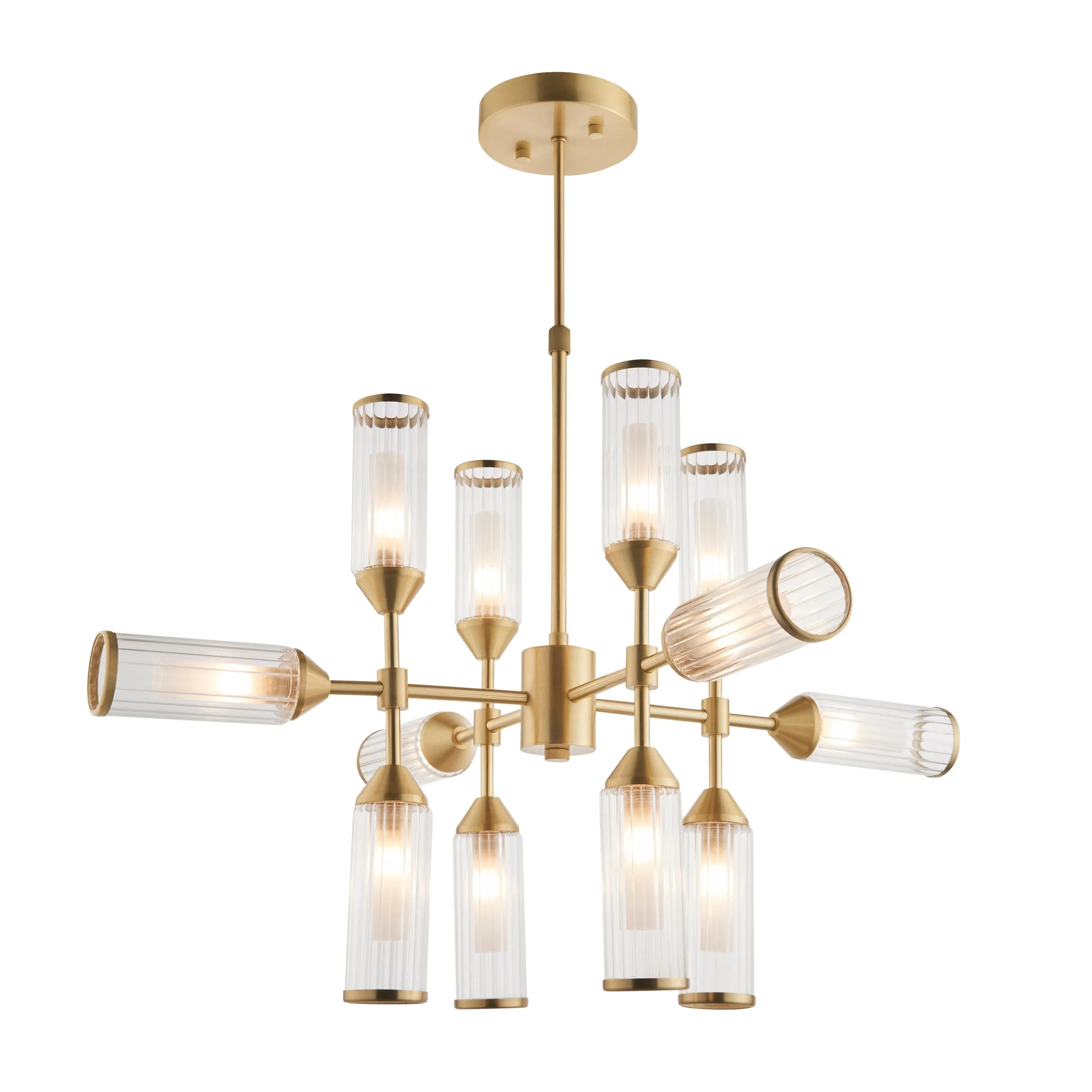 Amos Duchy 12 Light Pendant Satin Brass