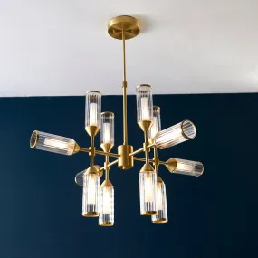 Amos Duchy 12 Light Pendant Satin Brass