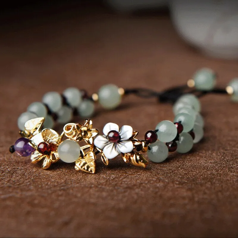 Ancient Tree Thousand Vine Braided Iris Aventurine Bracelet