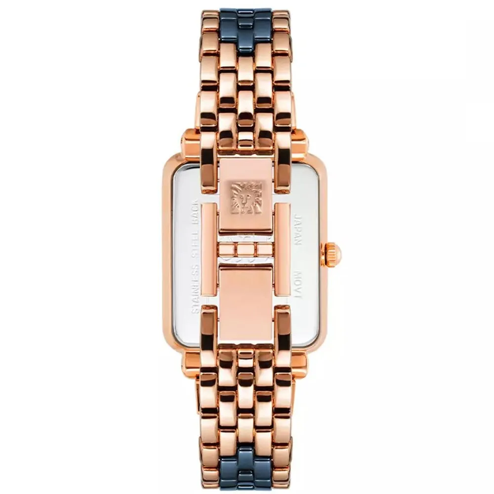 Anne Klein Genuine Diamond Dial Ceramic Bracelet Ladies Watch AK/3668NVRG