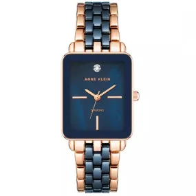 Anne Klein Genuine Diamond Dial Ceramic Bracelet Ladies Watch AK/3668NVRG