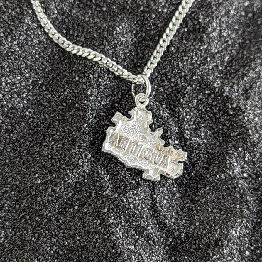 Antigua Map Pendant Caribbean Jewelry by Caribbijou