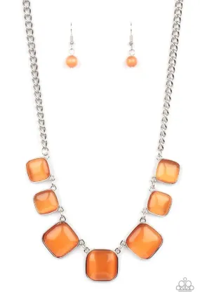 Aura Allure - Orange Necklace - Paparazzi Accessories