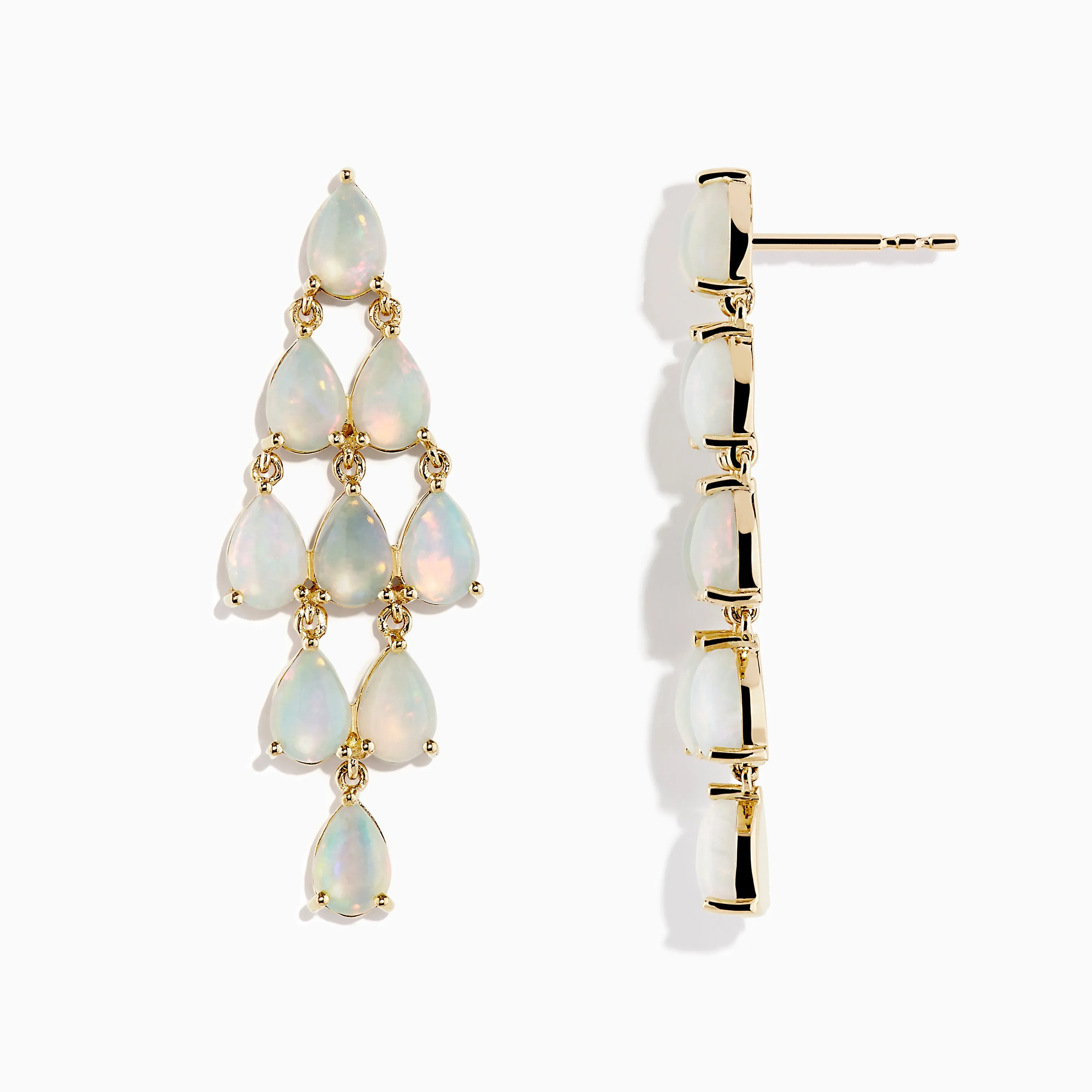 Aurora 14K Yellow Gold Opal Earrings