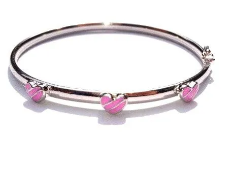 Baby Bangle - Pink Hearts