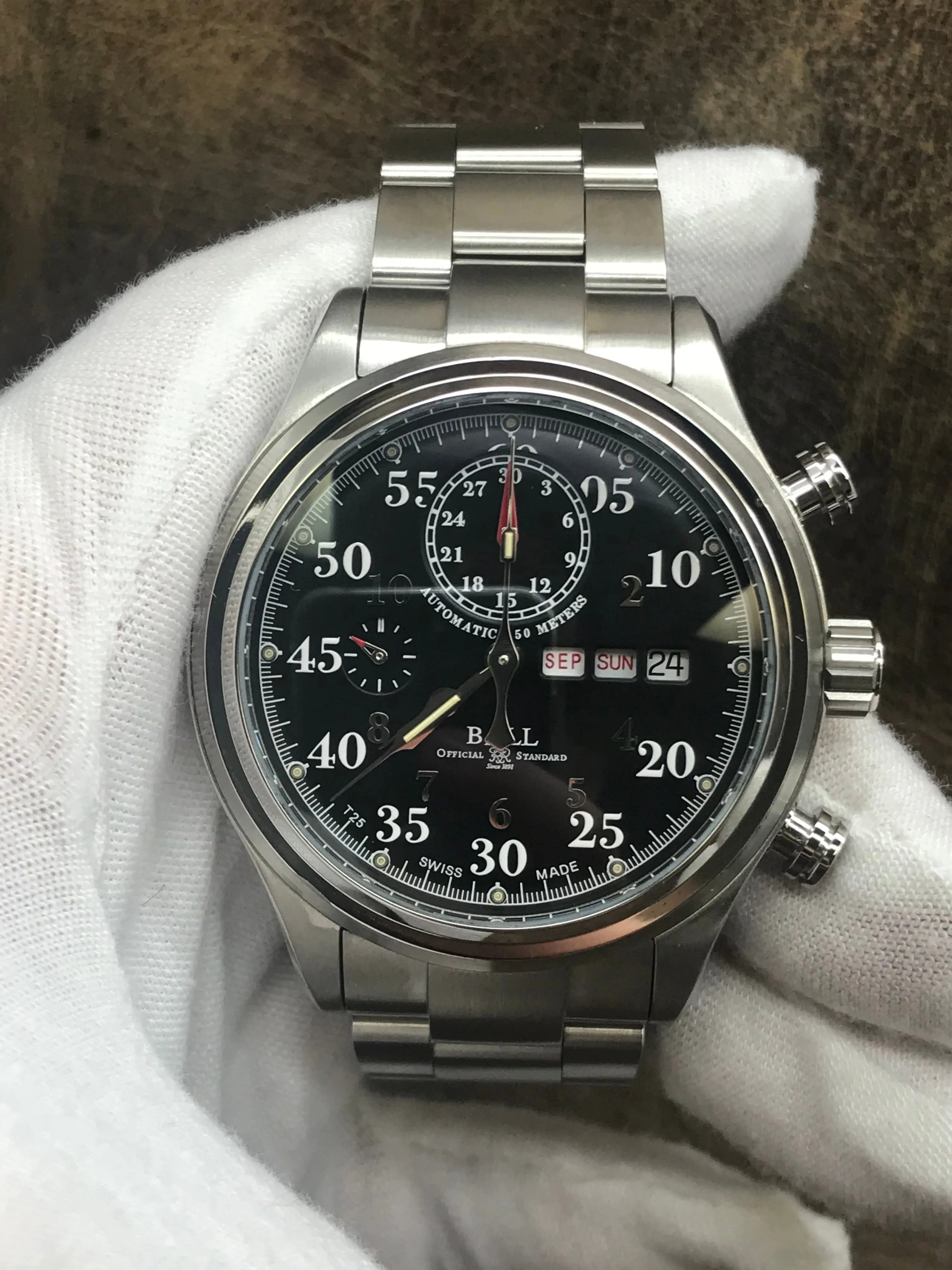 Ball Trainmaster Racer CM1030D-S1J-BK Black Dial Automatic Men's Watch