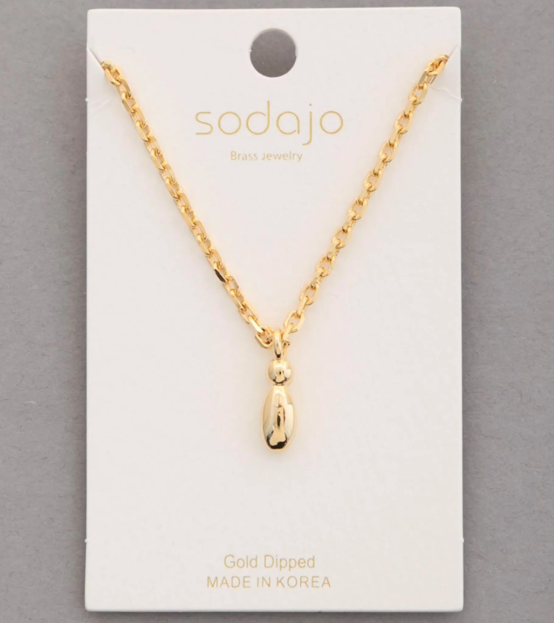 Balloon Initial Necklace In Gold