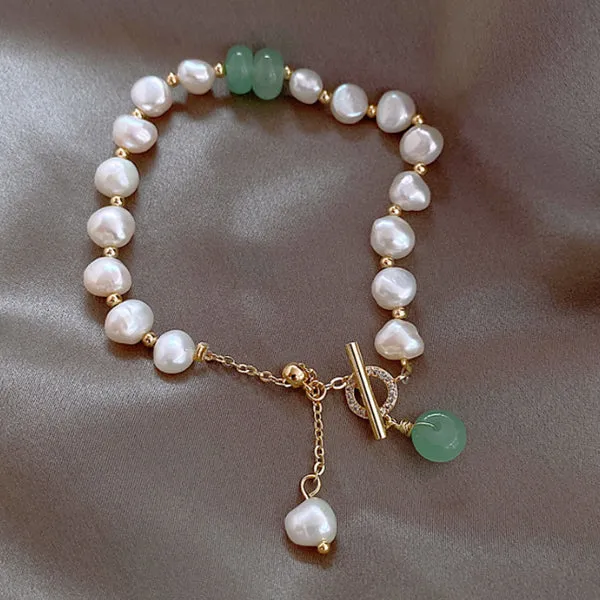 Baroque Freshwater Pearl Bracelet 巴洛克淡水珍珠手鍊 KJBR16228