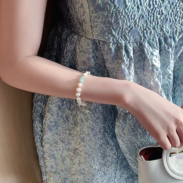 Baroque Freshwater Pearl Bracelet 巴洛克淡水珍珠手鍊 KJBR16228