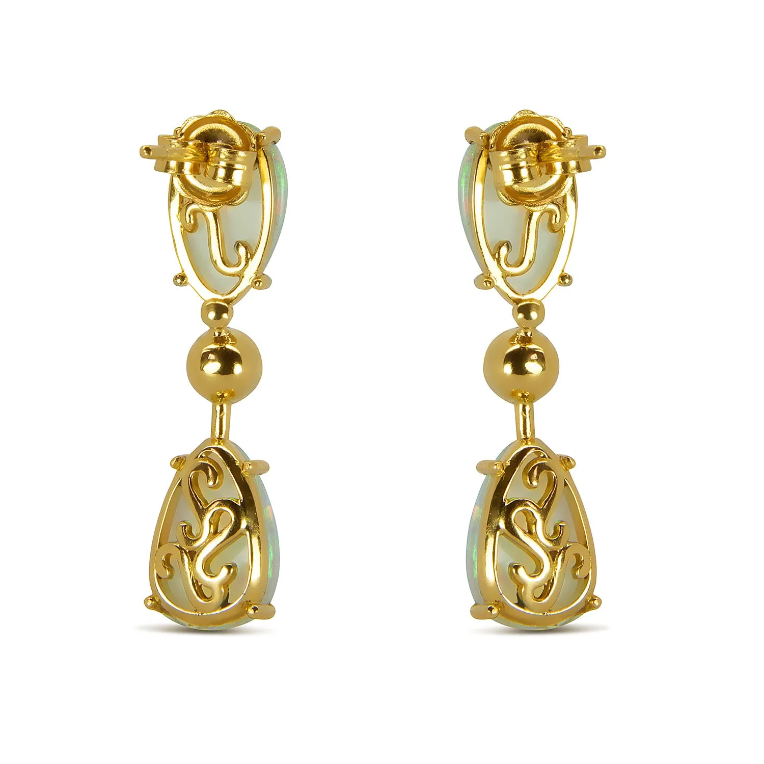 Bespoke Estelle Opal Drop Earrings