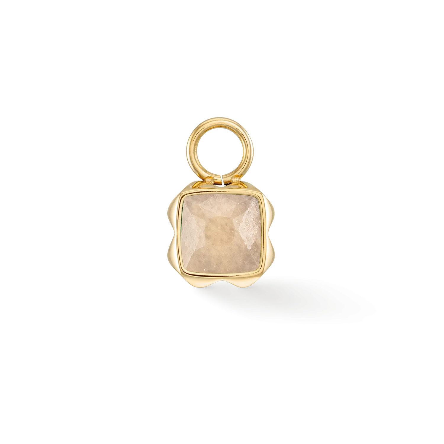 Birthstone June Charm Cream Jade Gold