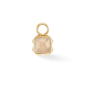 Birthstone June Charm Cream Jade Gold
