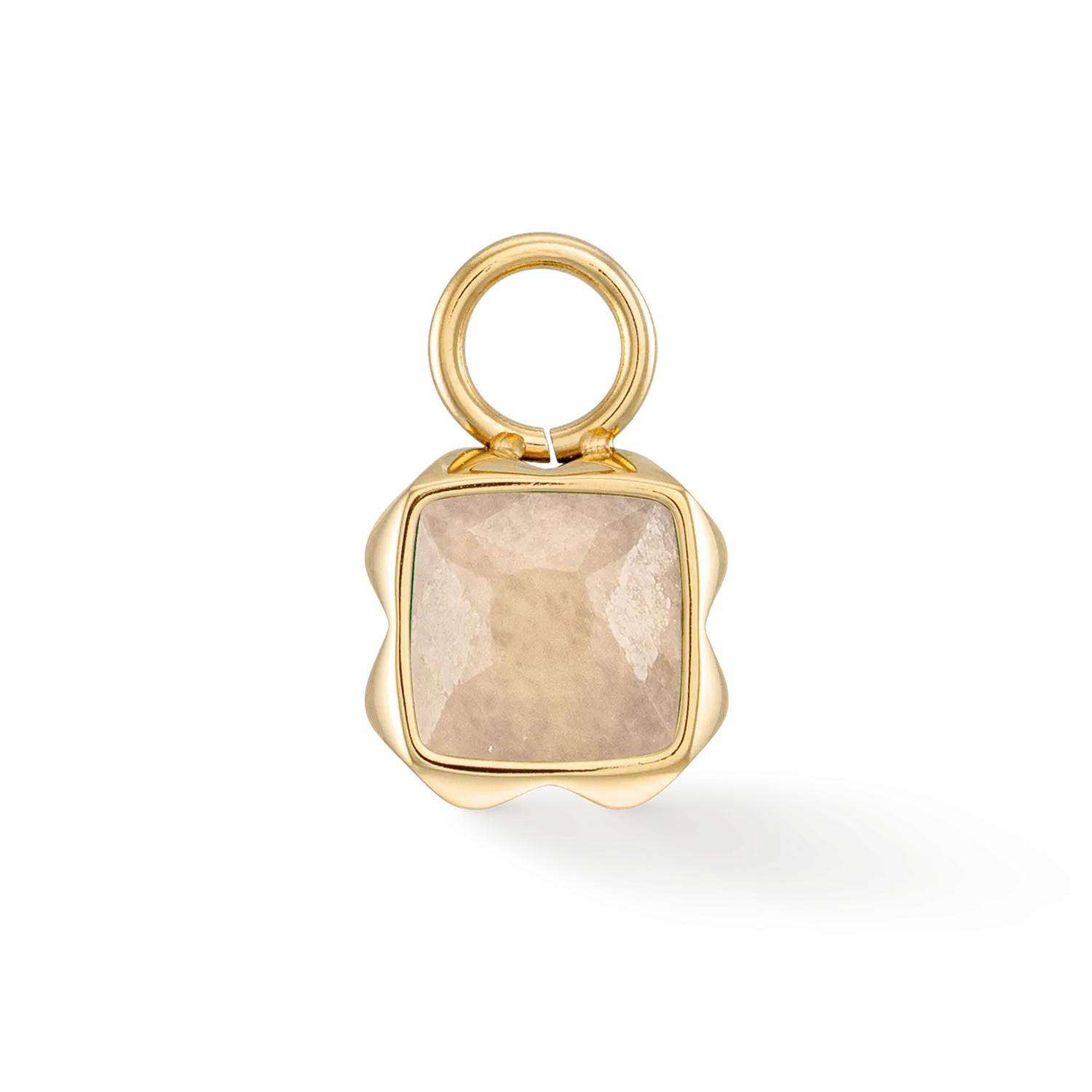 Birthstone June Charm Cream Jade Gold