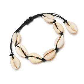 Black Flat Knot Shell Bracelet