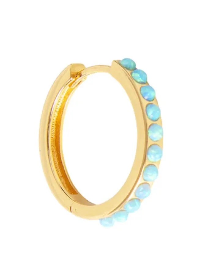 Blue Opal Crystal Maxi Hoops
