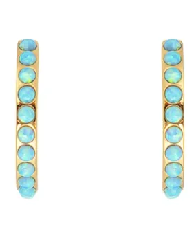 Blue Opal Crystal Maxi Hoops