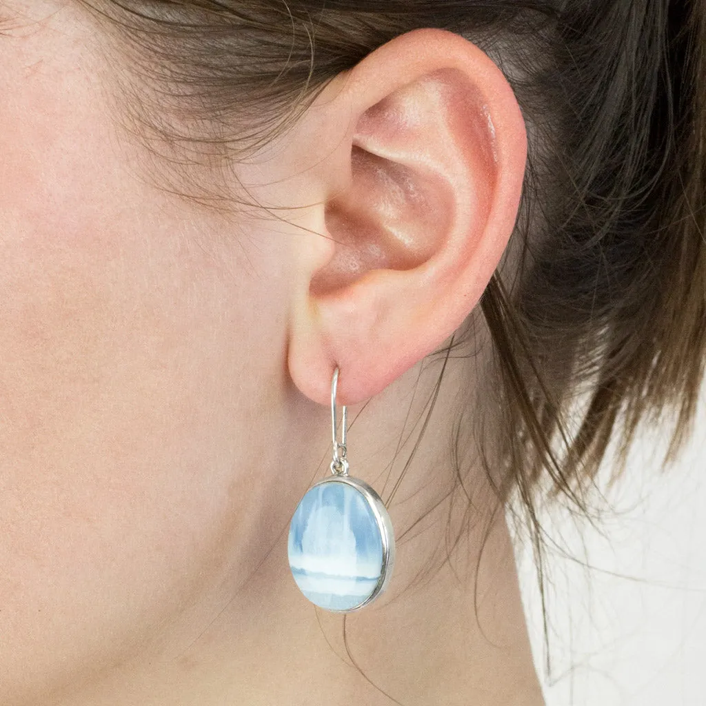 Blue Opal Drop Earrings