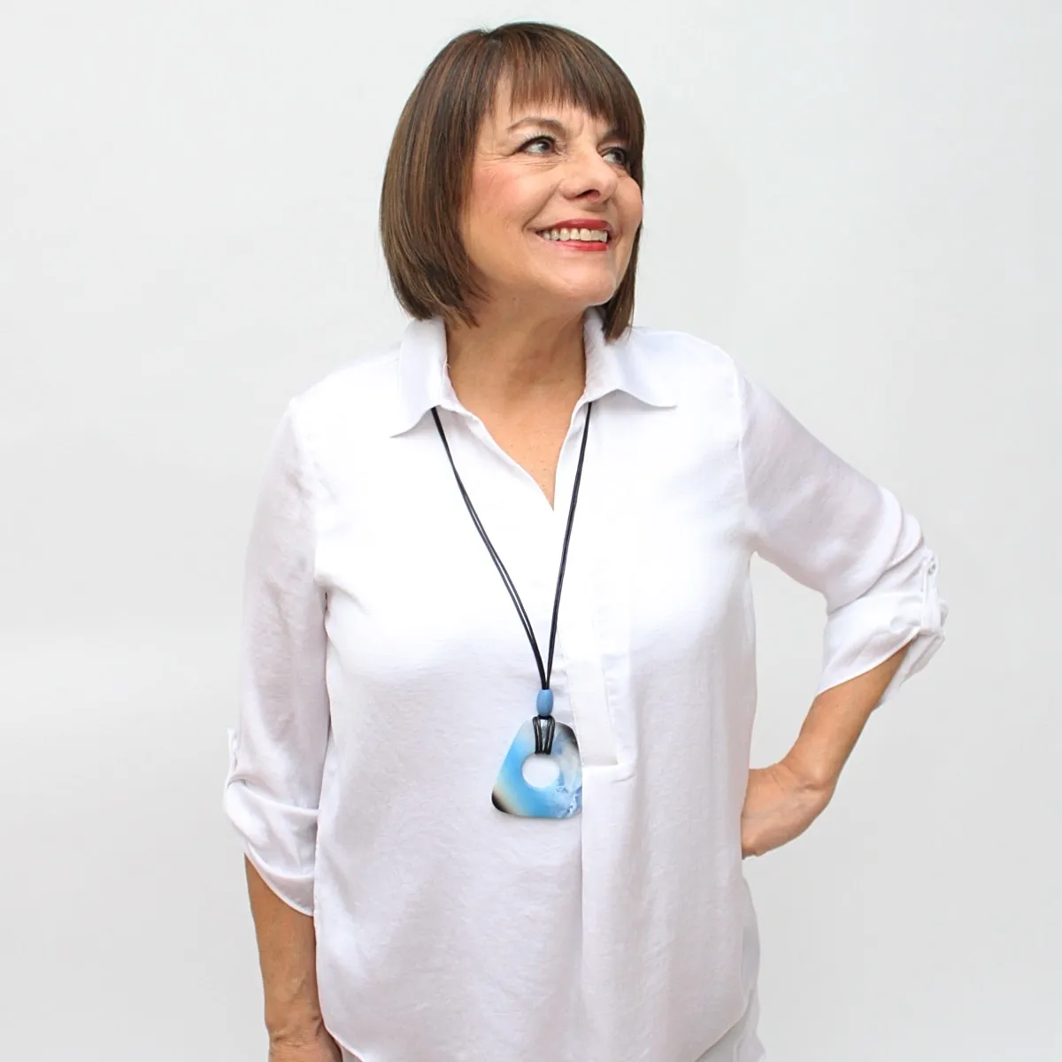 Blue Serena Pendant Necklace
