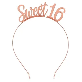 Blush Sweet 16th Metal Tiara Headband
