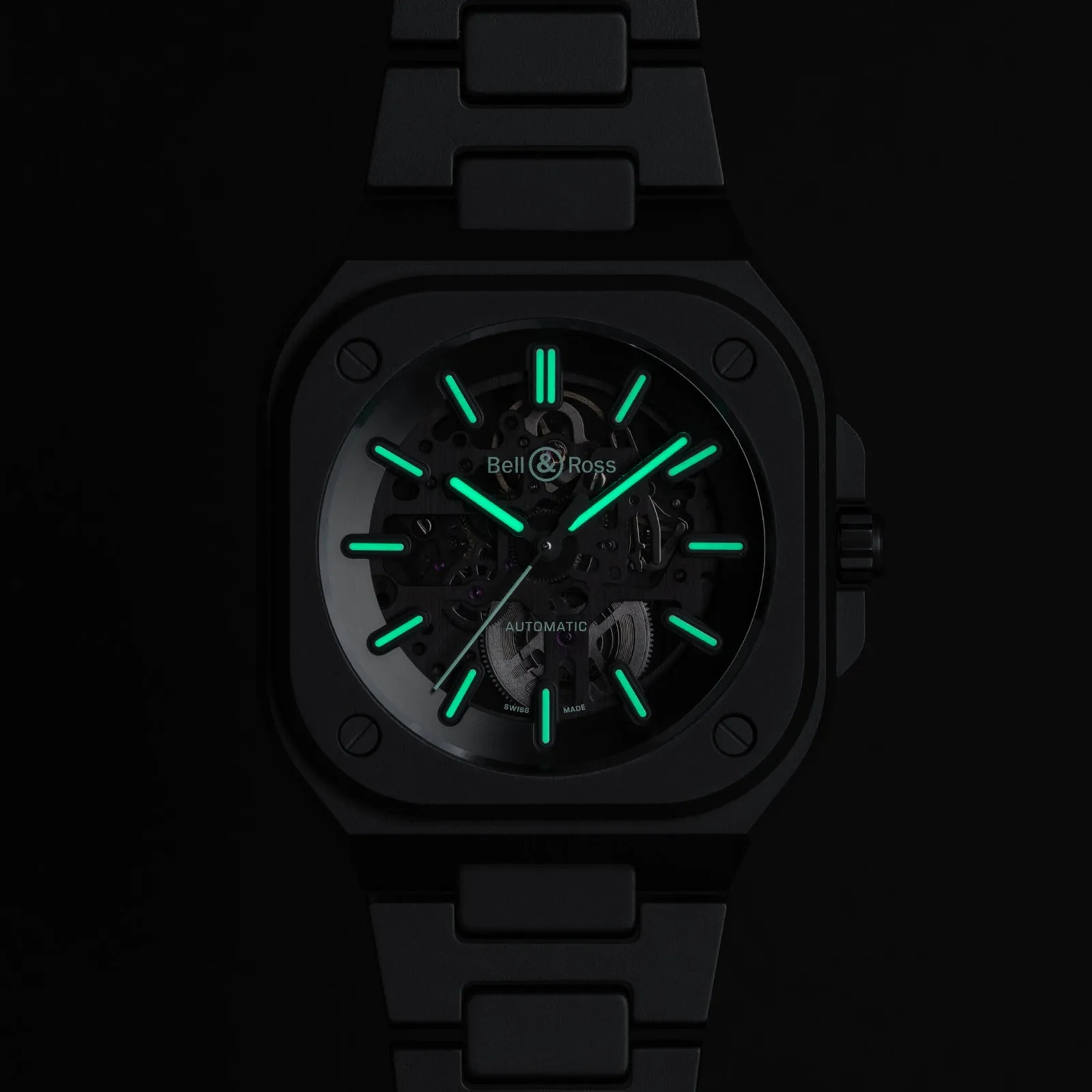 BR05 AUTO SK BL CERAMIQUE LTD CERAMIC BRACELET MICROBLASTED