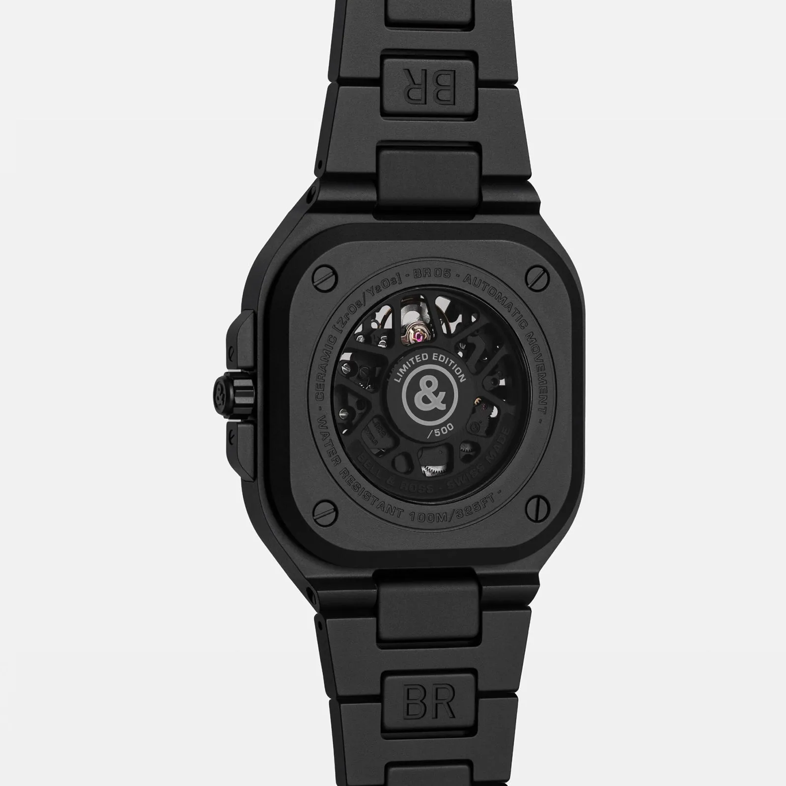 BR05 AUTO SK BL CERAMIQUE LTD CERAMIC BRACELET MICROBLASTED