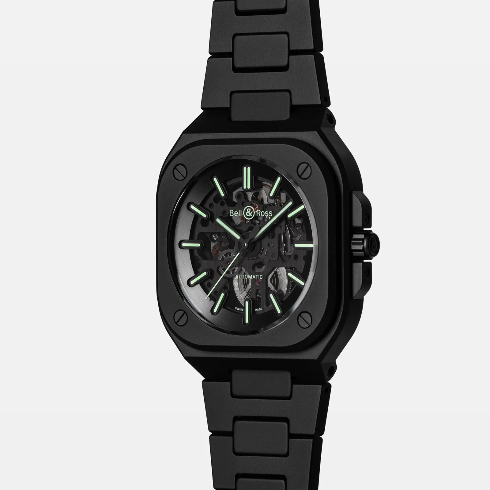 BR05 AUTO SK BL CERAMIQUE LTD CERAMIC BRACELET MICROBLASTED