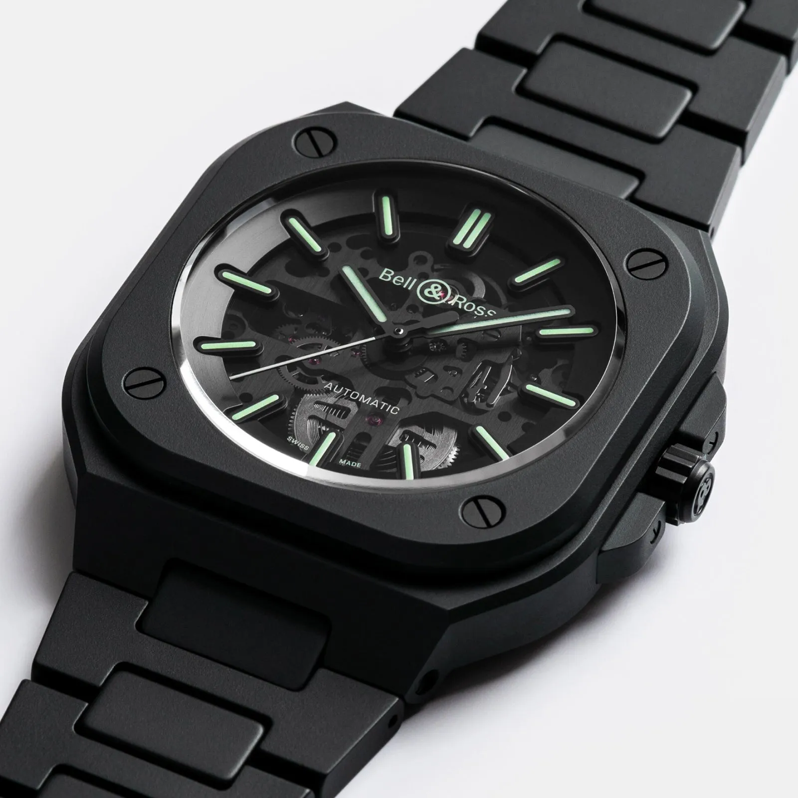 BR05 AUTO SK BL CERAMIQUE LTD CERAMIC BRACELET MICROBLASTED