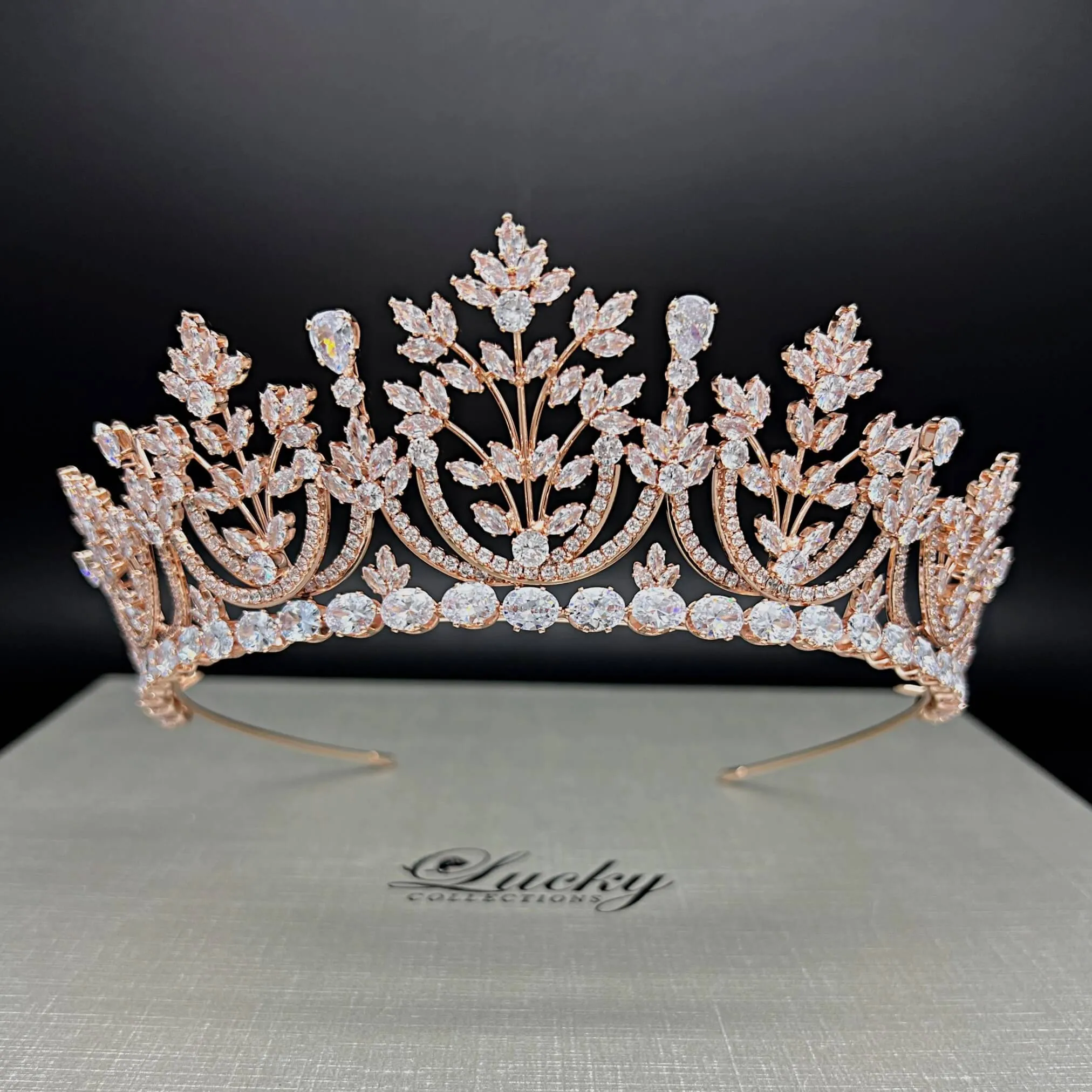 Bridal Crown, Quinceanera Tiara, Swarovski Crystal Crown, Sparkling Tiara for Bride