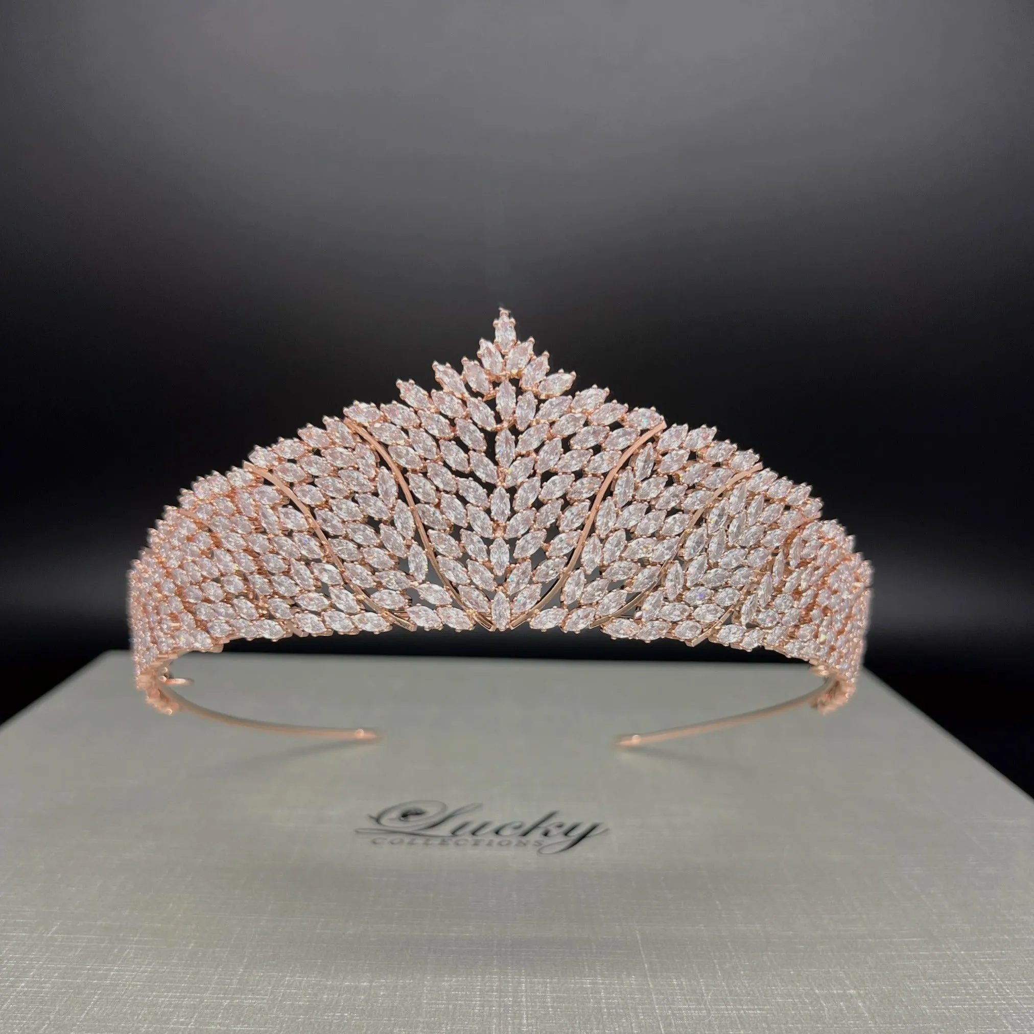 Bridal Tiara, Quince Crown, Quinceanera Tiara, Headpiece for Bride, Crystal Headpiece for 15 Anos