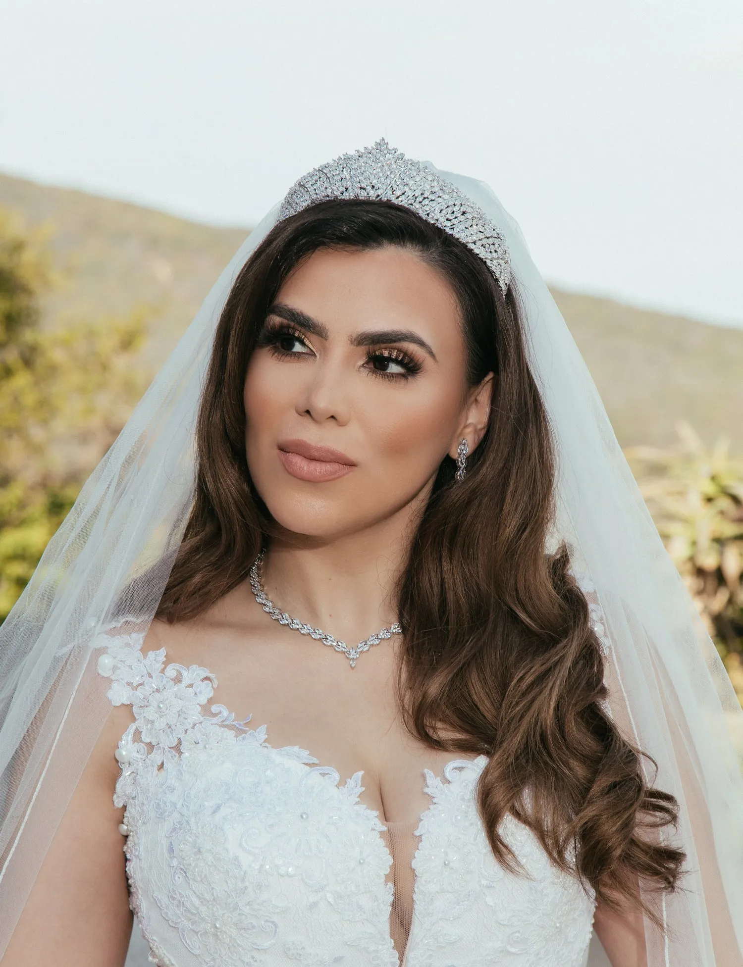 Bridal Tiara, Quince Crown, Quinceanera Tiara, Headpiece for Bride, Crystal Headpiece for 15 Anos