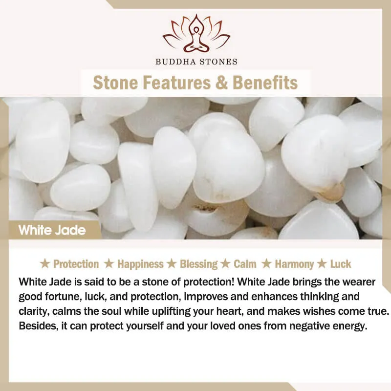 Buddha Stones 14K Gold Plated Natural Pearl Hetian Cyan Jade White Jade Sincerity Bead Chain Bracelet