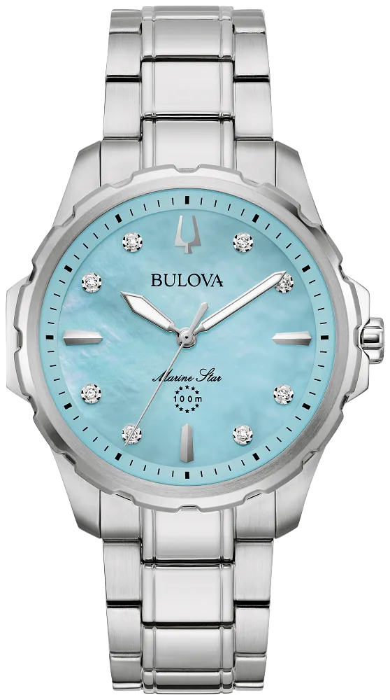 Bulova Marine Star Ladies Diamond Watch 96P248