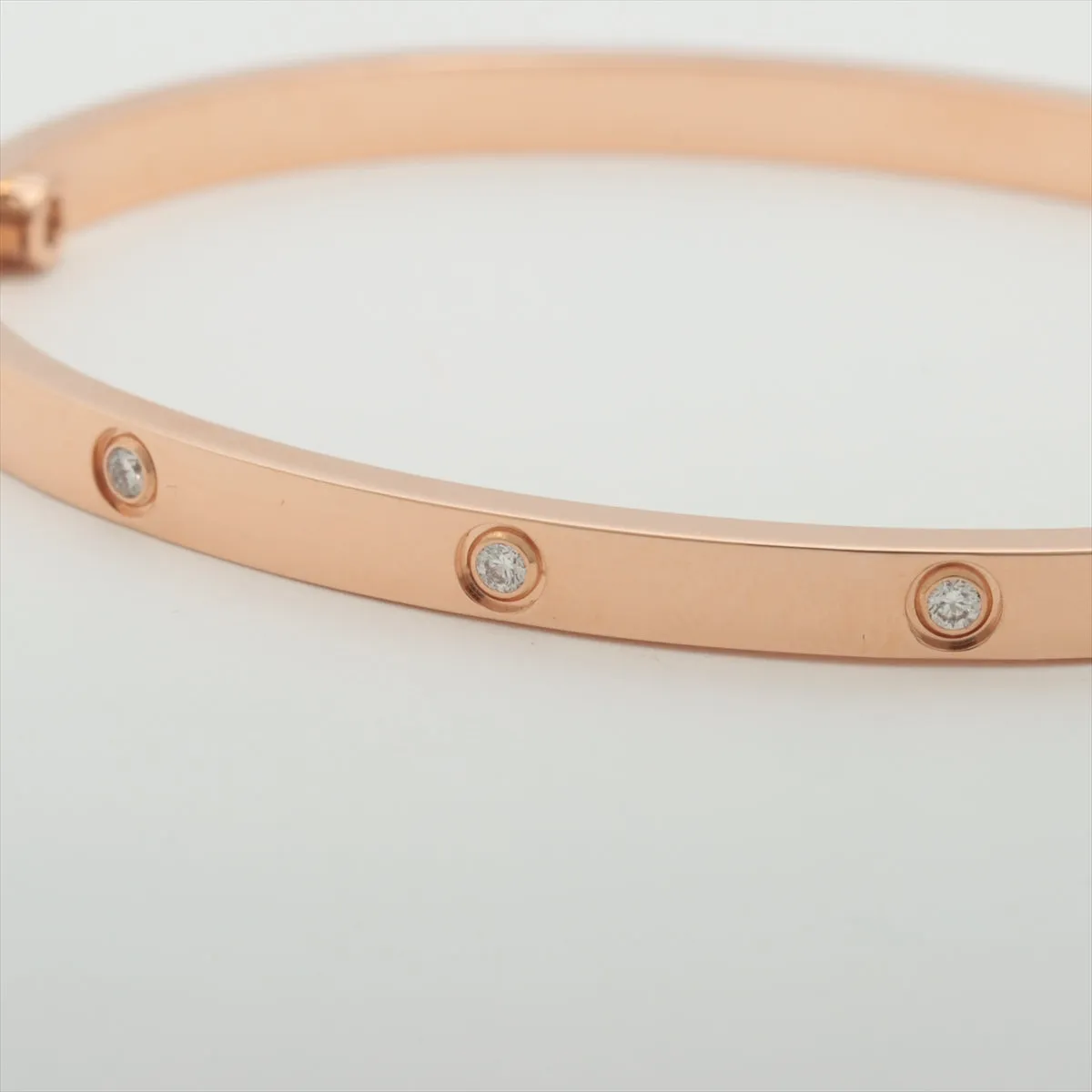 Cartier Love Small 10 Diamond Rose Gold Size 16 Bracelet