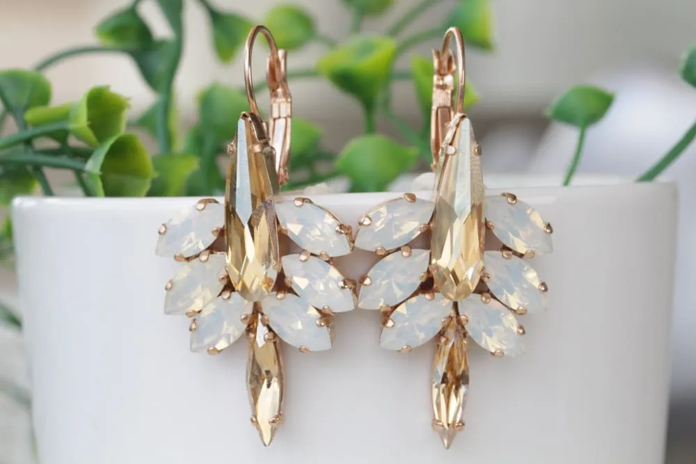 CHAMPAGNE OPAL EARRINGS