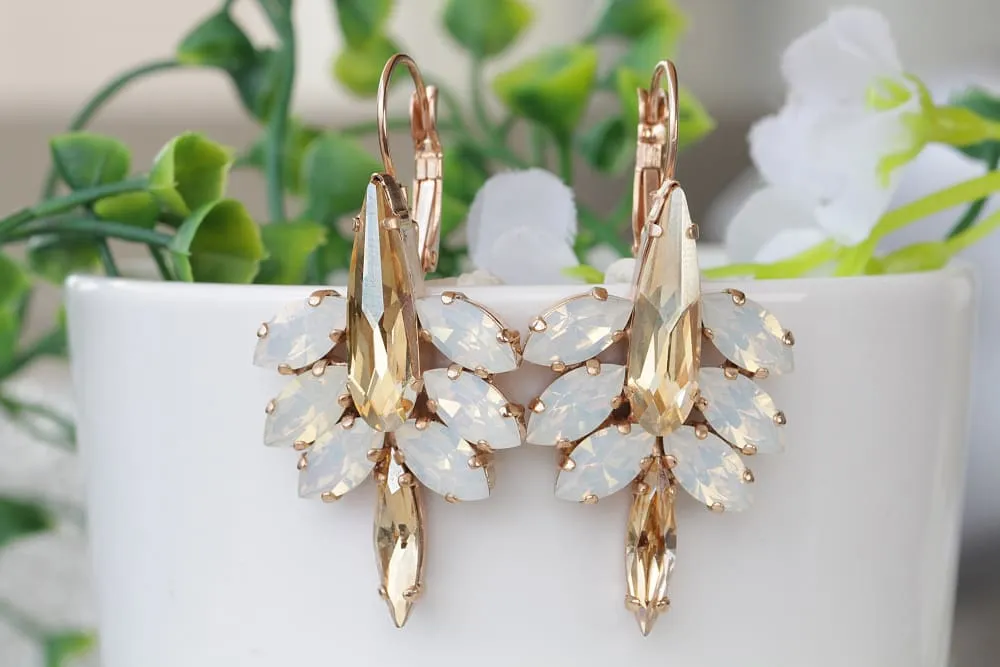 CHAMPAGNE OPAL EARRINGS