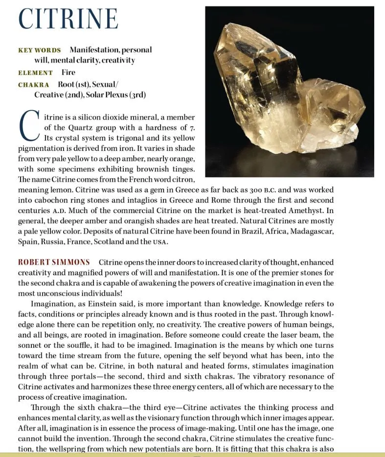 Citrine Crystal Heart Pendant Blessed & Energized