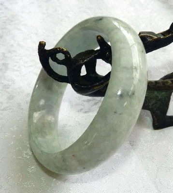 Classic Traditional Burmese Jadeite "Old Mine" Bangle Bracelet Grade A 60mm (BB2926)
