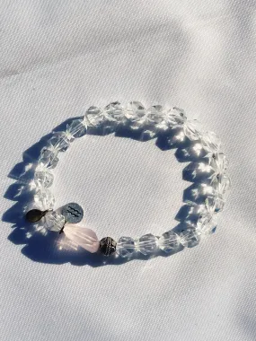 Clear Quartz with Rose Quartz Bracelet