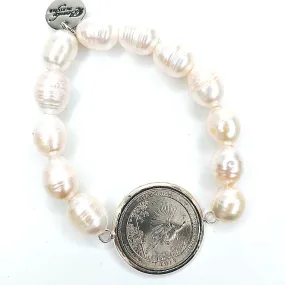 Coin Bracelet With Pearls & Choice