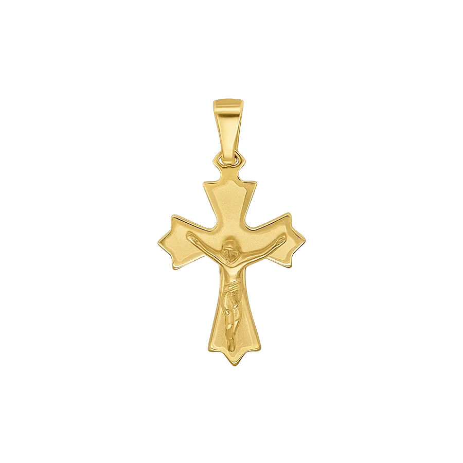 CRUCIFIX PENDANT - GOLDEN SILVER