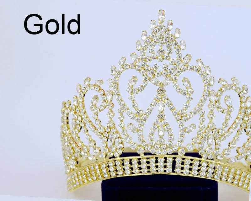Crystal Rhinestone High Point Pageant Tiara Crown