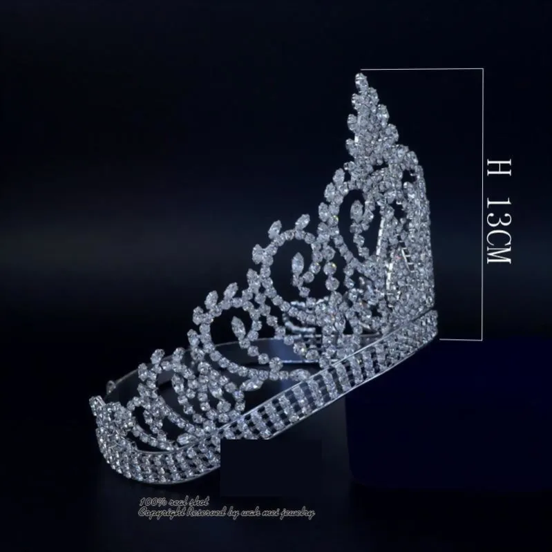 Crystal Rhinestone High Point Pageant Tiara Crown