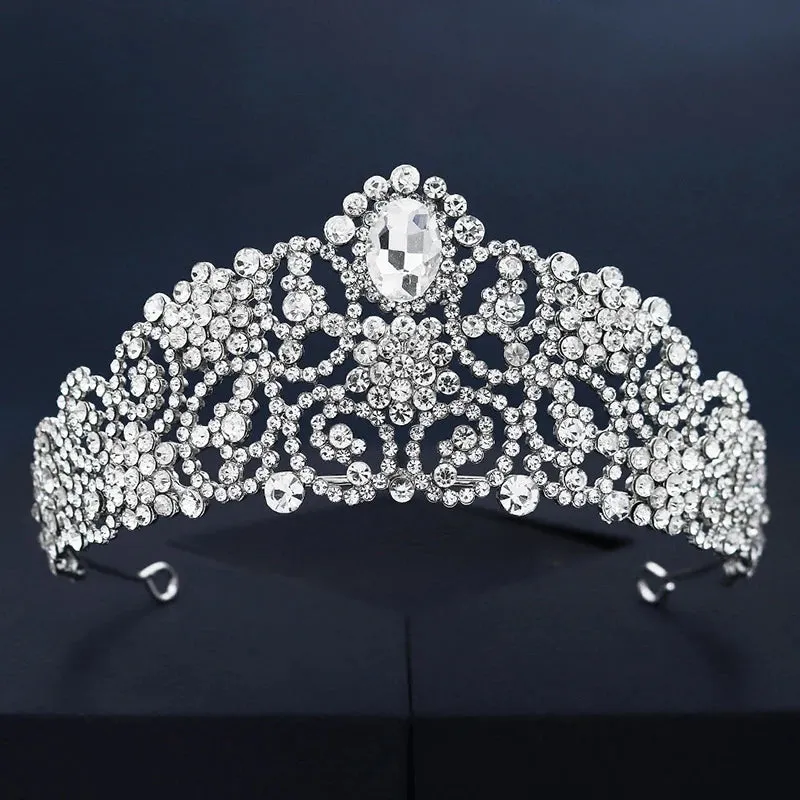 Crystal Tiara Bridal Wedding Crown Hair Accessory
