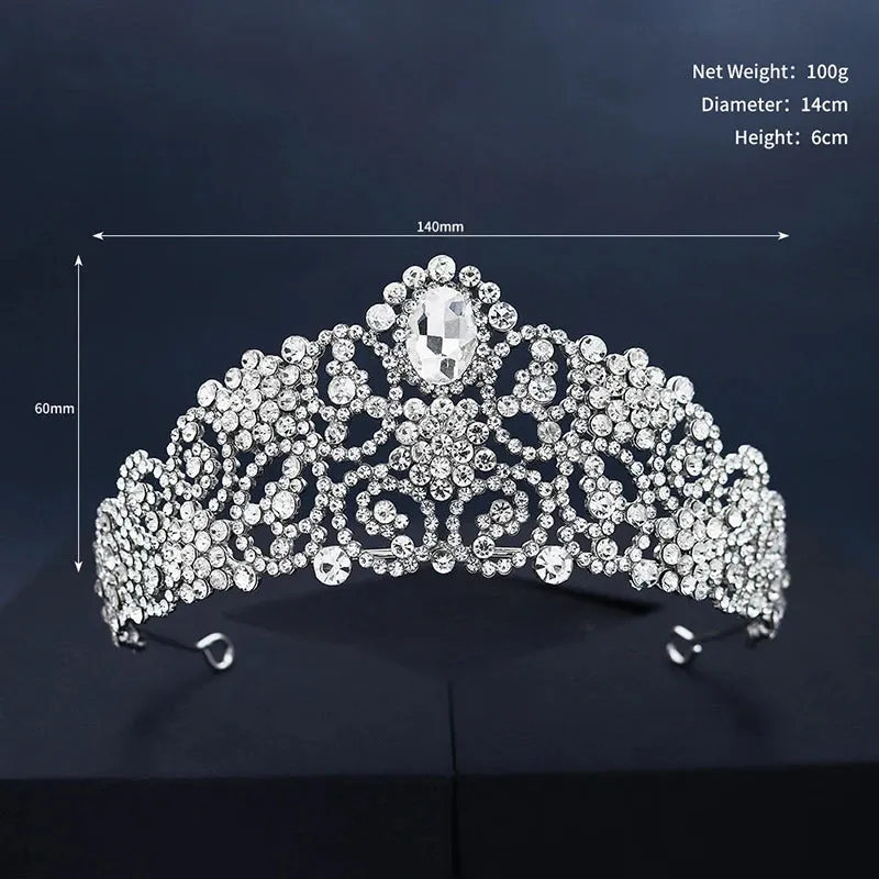 Crystal Tiara Bridal Wedding Crown Hair Accessory