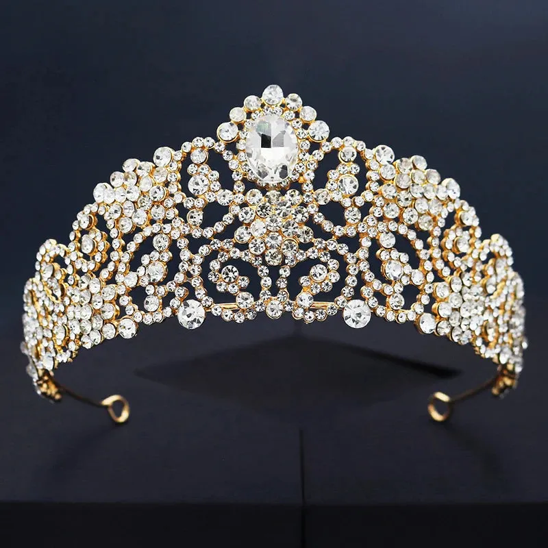 Crystal Tiara Bridal Wedding Crown Hair Accessory