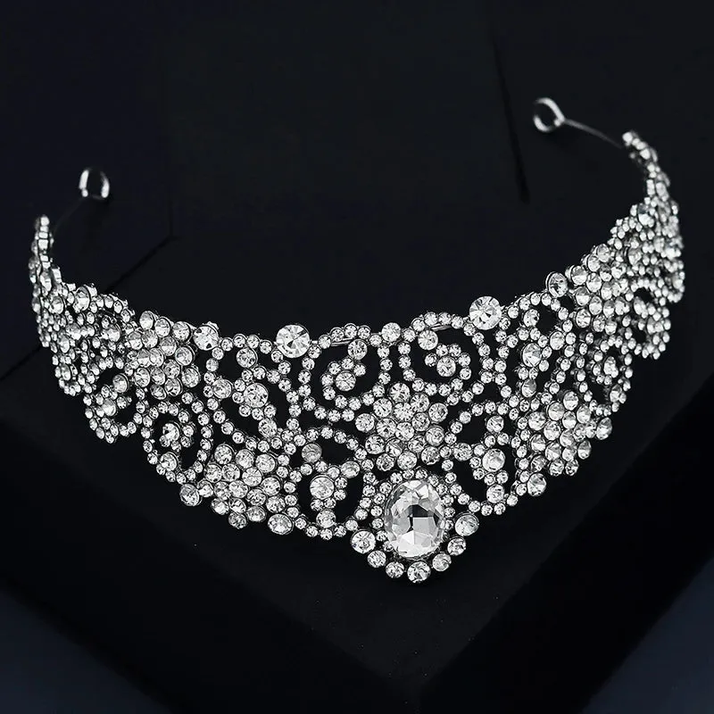 Crystal Tiara Bridal Wedding Crown Hair Accessory